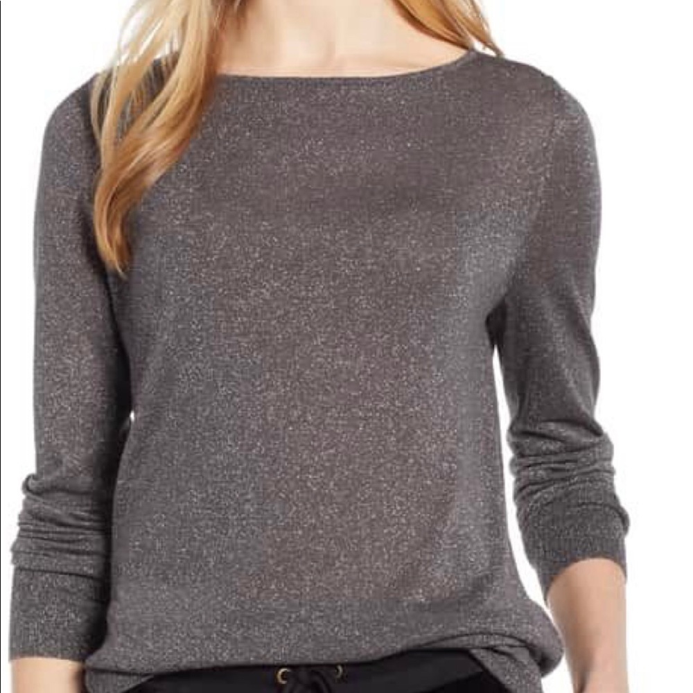 Halogen Womens Shimmer Tue Back Sweater, Size M, Like New,Beautiful for Holidays